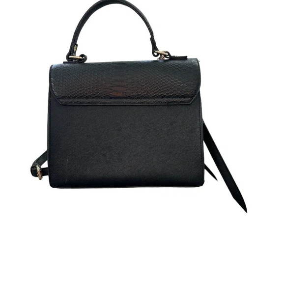 Dune London Women's Black Textured Purse e/ Top Handle and Adjustable Strap - Picture 4 of 11